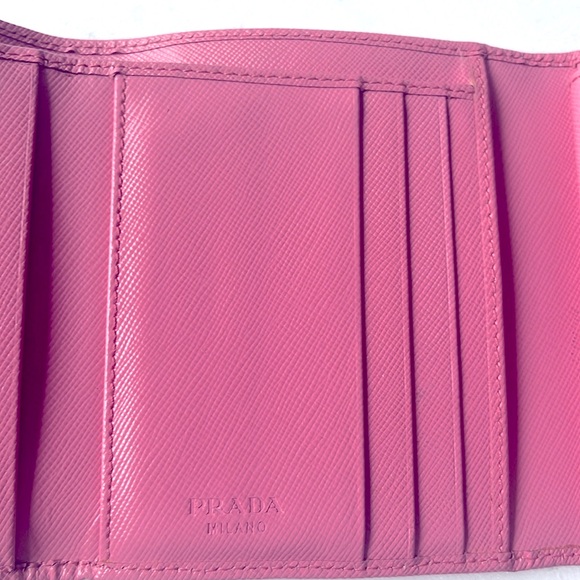 Trifold Pink Prada Wallet - Picture 6 of 13